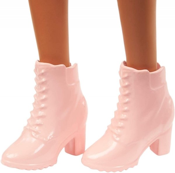 Lalka Barbie Brunetka w sukience Fashionistas Mattel GYB01