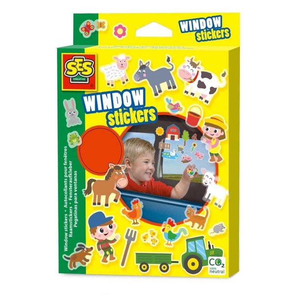 Naklejki wielorazowe na szybę okno Farma SES 14271