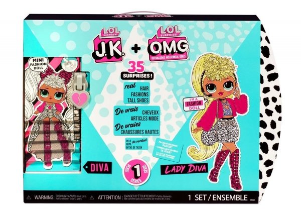 LOL Zestaw 2 Lalki JK Diva + OMG LADY DIVA MGA 