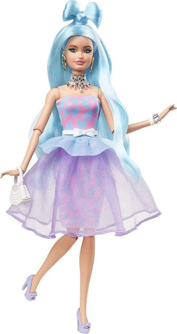  Barbie Extra Delux Lalka Ubrania + kotek Mattel GYJ69