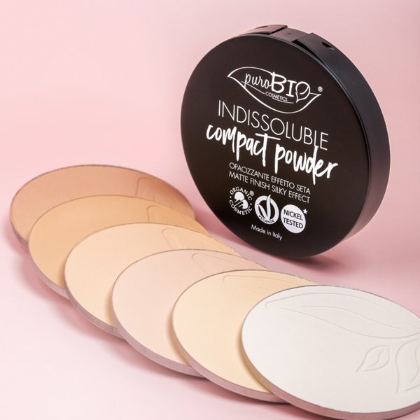 puroBio Matujący puder prasowany TRANSPARENTNY T00