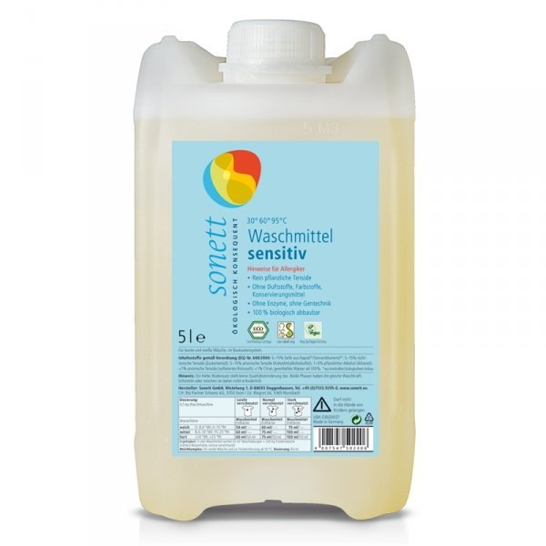 Sonett  ekologiczny płyn do prania SENSITIV - 5 litry