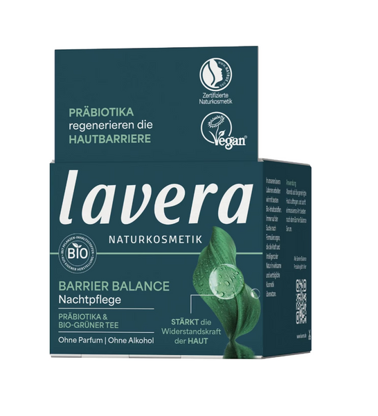 Lavera Krem na noc BARRIER BALANCE z prebiotykami i bio-zieloną herbatą