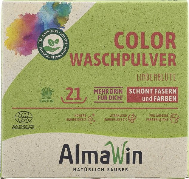 AlmaWin Skoncentrowany proszek do prania tkanin kolorowych kwiat lipy 1 kg