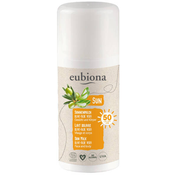 Eubiona Mleczko na słońce z oliwą z owek i aloesem SPF 50