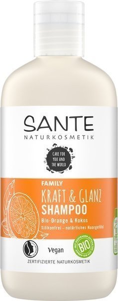 Sante Naturkosmetik FAMILY Szampon nadający połysk z bio-pomarańczą i kokosem 250 ml