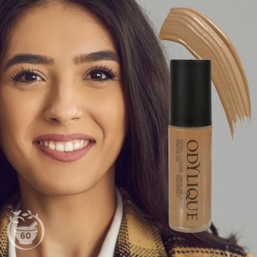 Odylique organiczny naturalny lekki podkład do makijażu kolor 50 Medium Brown Warm Tone, PRÓBKA