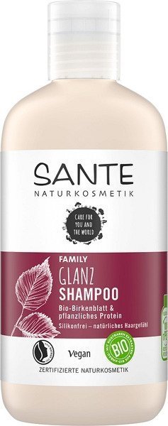 Sante Naturkosmetik FAMILY Szampon nadający połysk z bio-liściem brzozy 200 ml.