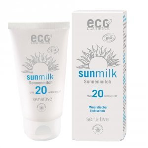 Eco cosmetics Mleczko na słońce SPF 20 sensitive z granatem i maliną