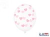 Balony przezroczyste w jasno różowe serduszka 30cm