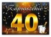 Zaproszenie na 40-te urodziny, urodzinowe 1szt