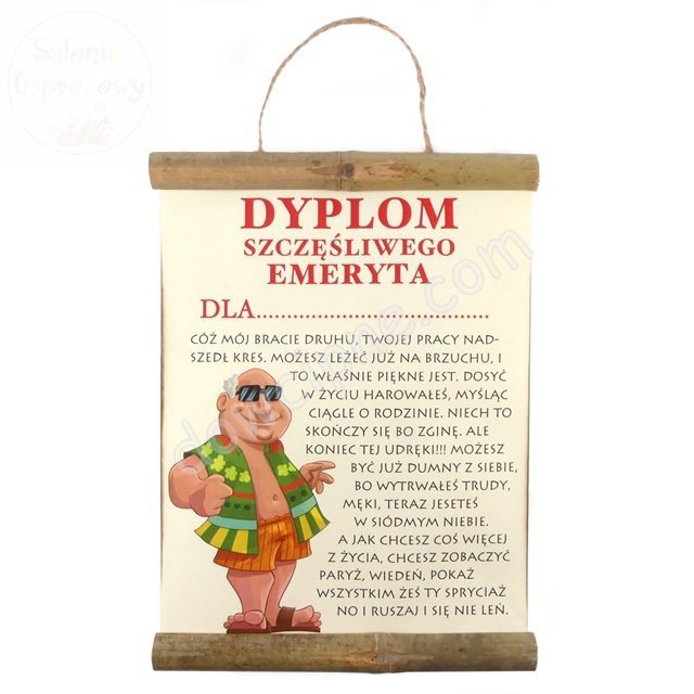 Dyplom Dla Emeryta Na Emeryture