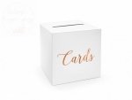 Pudełko na koperty CARDS różowe złoto