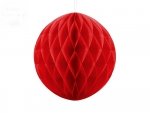 Kula bibułowa czerwona 30 cm - 1szt