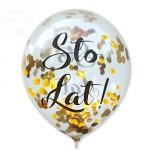 Balony przeźroczyste z konteffi złoty STO LAT!