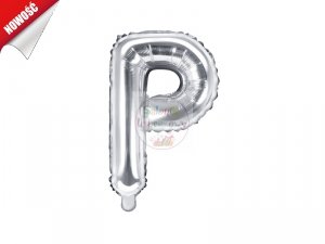 Balon foliowy Litera P 35 cm srebrny