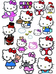   Tatuaże zmywalne dla dzieci HELLO KITTY