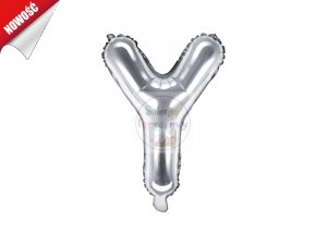 Balon foliowy Litera Y 35 cm srebrny