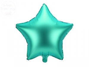 Balon foliowy Gwiazdka zielona matowa 48 cm
