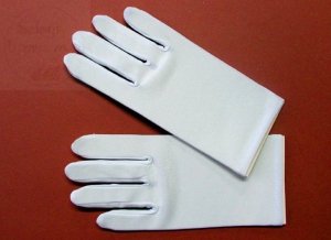 Rękawiczki komunijne dla chłopca z lycry matowej L