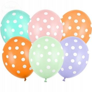 Balony 30 cm kropki mix kolor