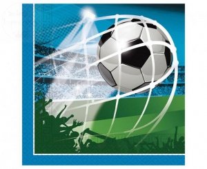 Serwetki urodzinowe PIŁKA GOL 33x33 cm 20 szt