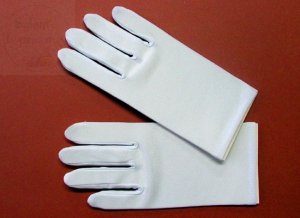 Rękawiczki komunijne dla chłopca z lycry matowej