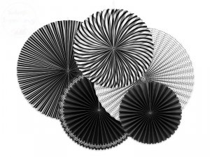 Rozety dekoracyjne Black & White 5 szt