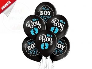 Balony 12 cali czarne It`s a Boy 