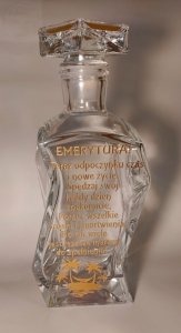  Karafka skręcona prezent na Emeryturę