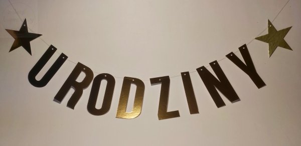 Baner złoty URODZINY