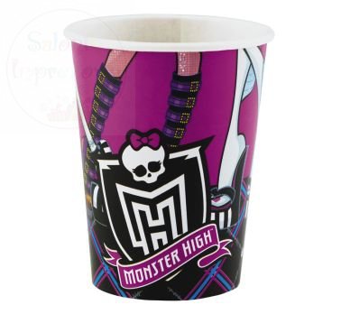 Kubeczki papierowe urodzinowe Monster High 8szt