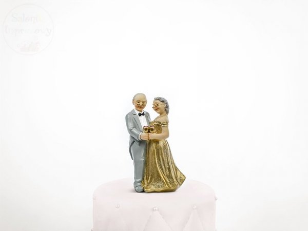 Figurka Złote Gody, 50 rocznica ślubu 12 cm