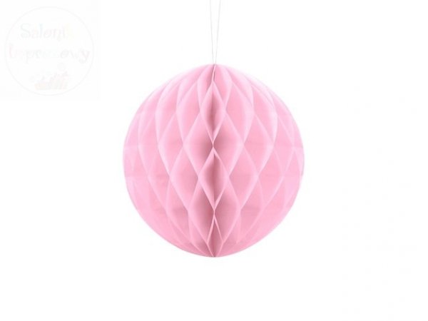 Kula bibułowa jasny różowy 20 cm