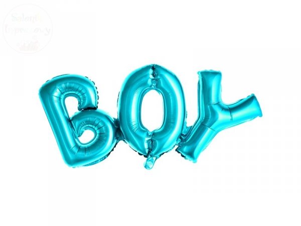 Balon foliowy niebieski Boy 67x29 cm