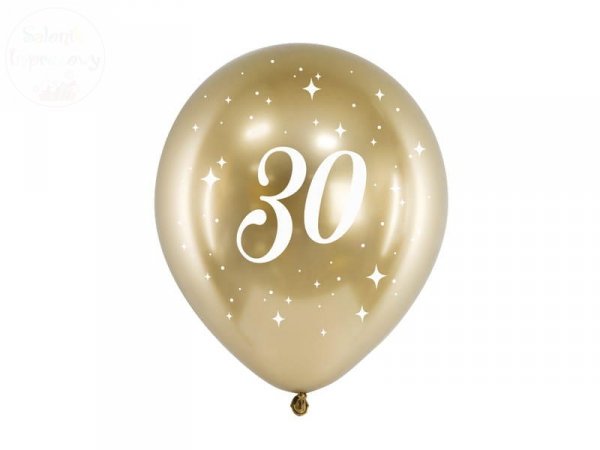 Balony Glossy złote 30 cm 30 - stka