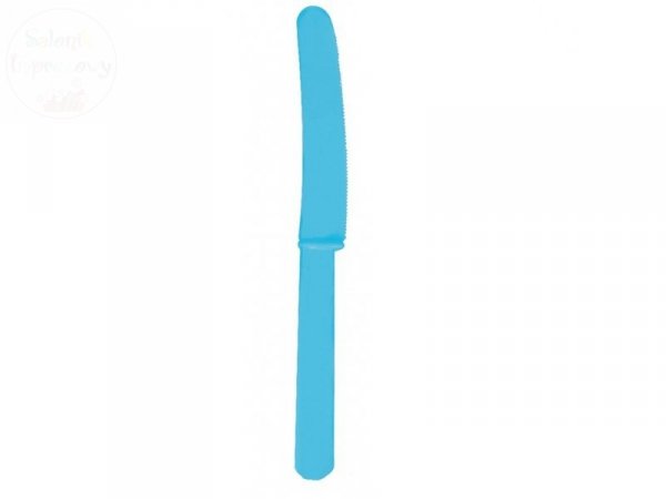 Noże błękitne plastikowe  17 cm - 10szt