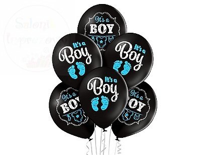 Balony 12 cali czarne It`s a Boy