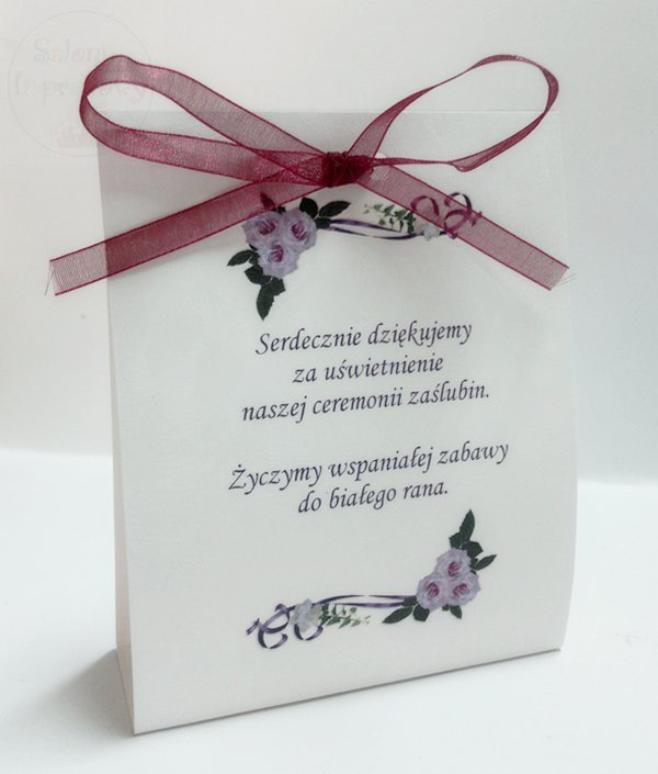 Winietki duże &quot;Fioletowe kwiaty&quot; 1szt