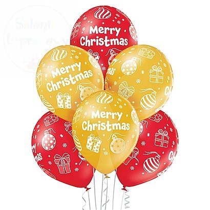 Balony 12 cali Merry Christmas 1 szt mix kolor