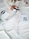 Zakolanówki ażurowe ze wstążką Milena 0835-001 