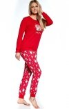 Czerwona piżama damska świąteczna Cornette A Time For
