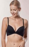 Biustonosz czarny push-up bez fiszbin Nipplex Amelia 