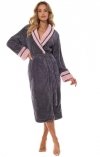 Długi szlafrok damski L&L 2409 Madame onyx