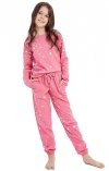 Różowa piżama dziewczęca w gwiazdki Taro Eryka