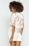 Satynowy szlafrok maxi 90 Plus 5XL