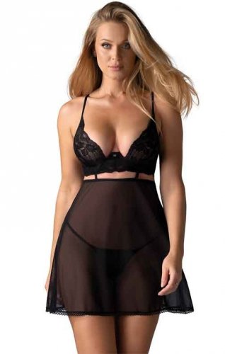 Komplet Obsessive Nutris Babydoll & Thong 