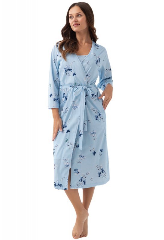 Szlafrok damski z bawełny Luna 376 3/4 3XL 