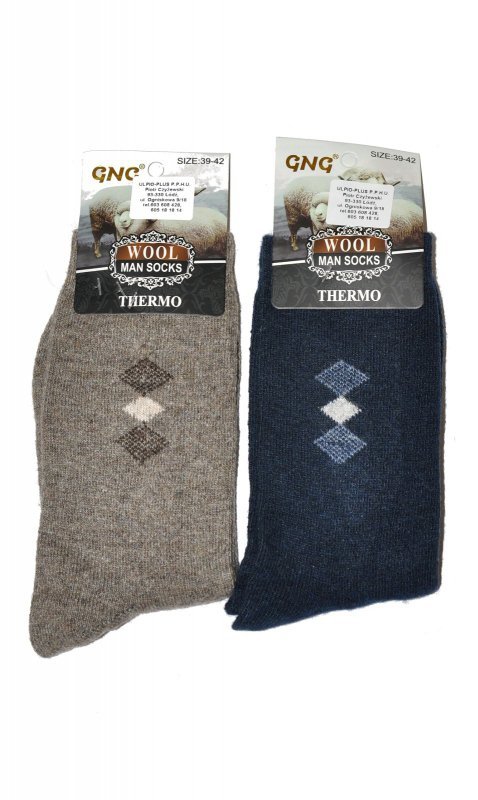 Skarpety GNG 5575 Thermo Wool Romby 39-46