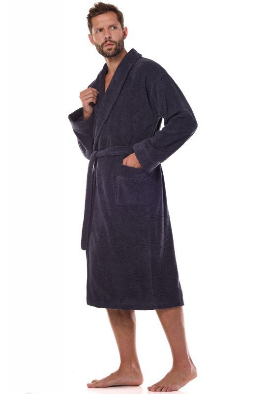 Szlafrok męski frotte L&amp;L 2450 4XL navy